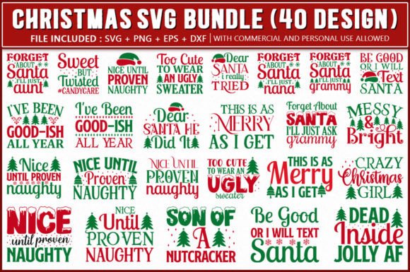 Funny Christmas SVG Bundle: 40 Designs Review