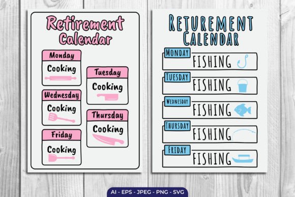 Retirement Funny Calendar Svg Design Review