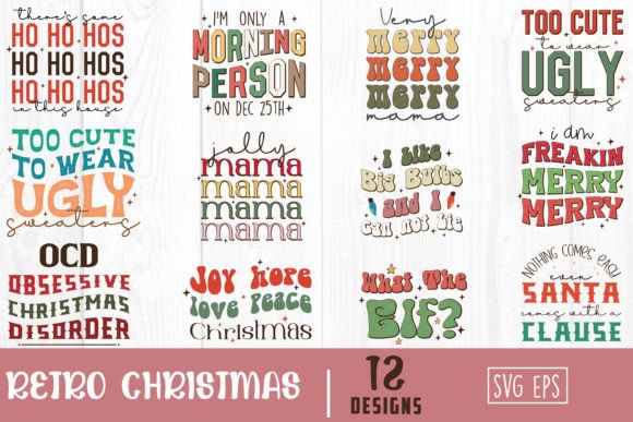 Retro Funny Christmas Svg Bundle Review