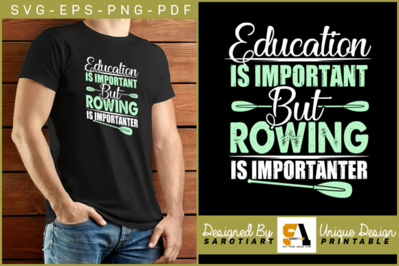 Rowing is Importanter Funny Design SVG Review