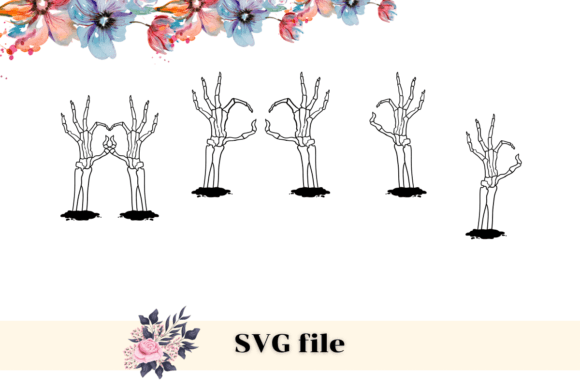 Skeleton Hand Halloween Funny PNG, SVG Review